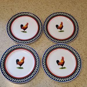 Ella's Rooster Bob Timberlake Salad Plate Set o…